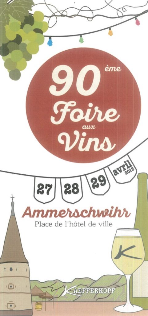 Affiche foire au vin Ammerschwihr avril 2018
